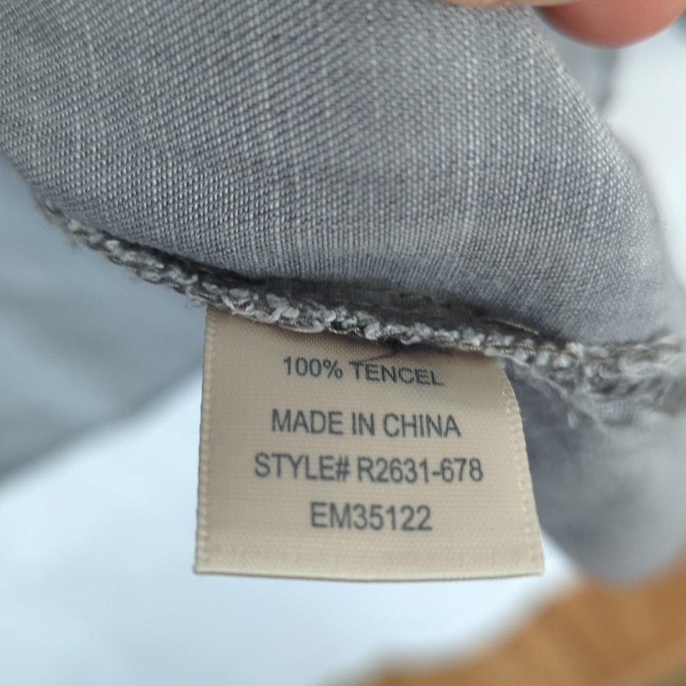 Bella Dahl Shirttail Button Down Grey Wash Tincel Size Small - Picture 6 of 7